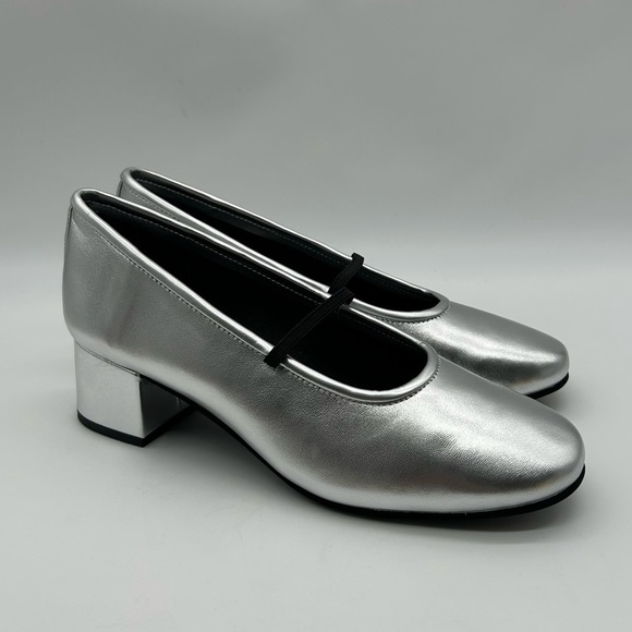 Seychelles Dusk to Dawn Silver Metallic Leather Mary Jane Heels | Size 9 l NWB - Picture 4 of 12